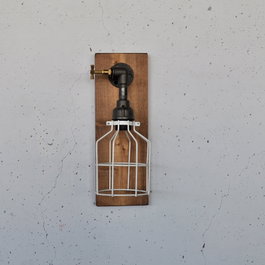 Opviq Lámpara de Pared Pp172 Madera y Negro
